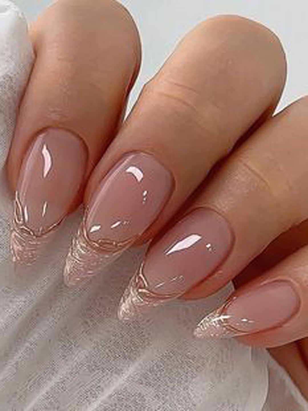 The Pink Truck Set Of 24 Artificial Reusable Nails - Pink With Almond Shape Tips