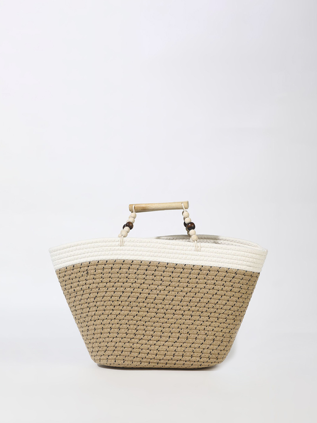 LULU & SKY Geometric Textured Bucket Handheld Bag