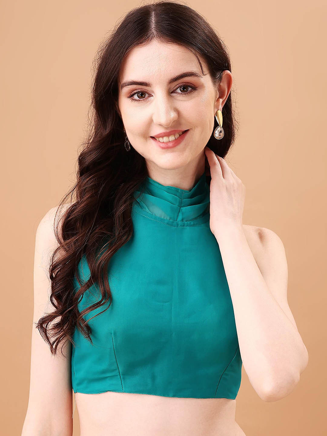 SAZRIKA Halter Neck Backless Saree Blouse