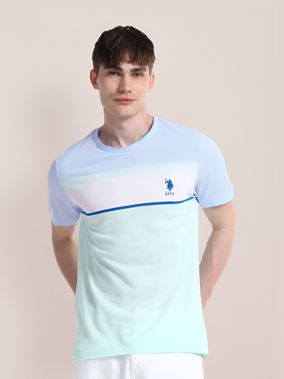 U.S. Polo Assn. Men V-Neck Pockets Slim Fit T-shirt