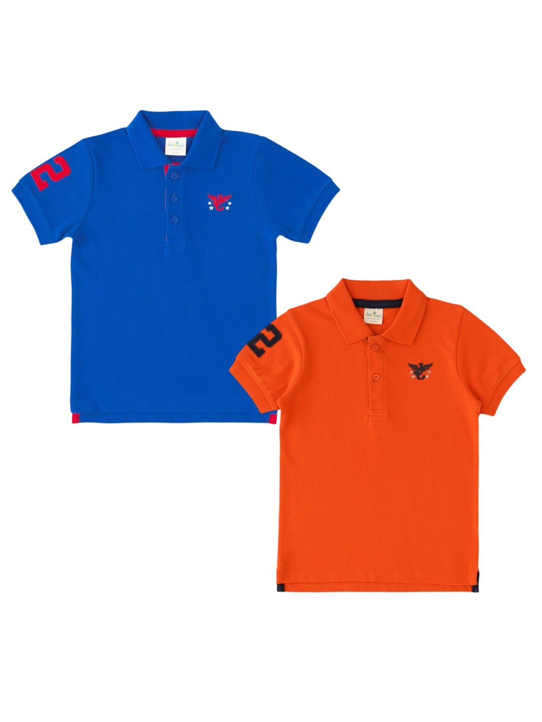 JusCubs Boys 2 Polo Collar Applique T-shirt