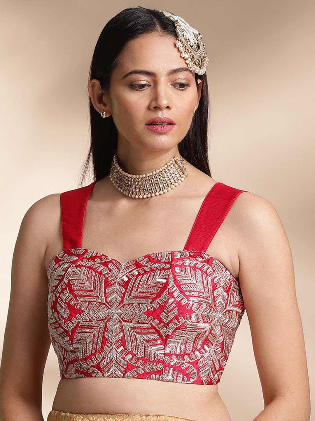 flaher Embroidered Saree Blouse