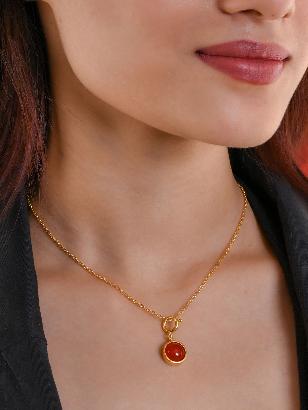 TOTAPARI Gold-Plated Sacral Chakra Pendants with Chain