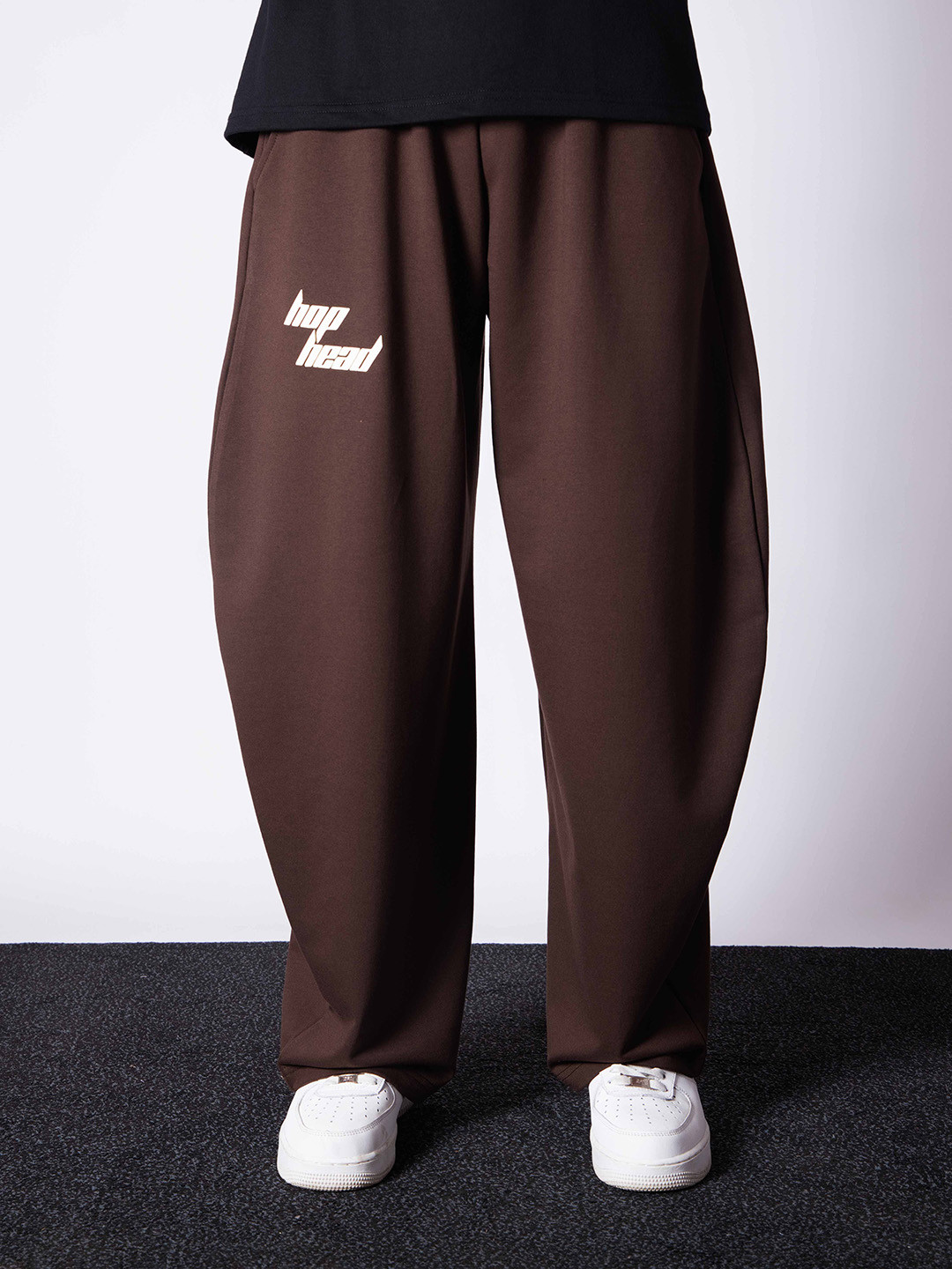 HOP HEAD Men Loose Fit Mid-Rise Cotton Track Pants