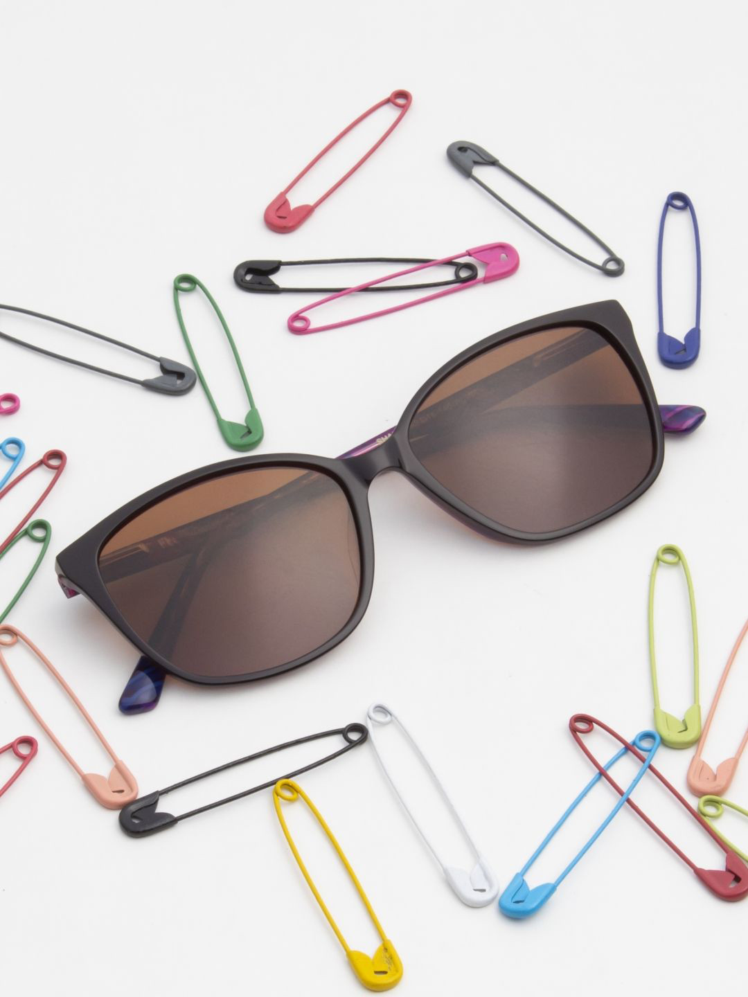 Ted Smith Women Aesthetic Brown Cateye Sunglasses with Polarised and UV Protected Lens