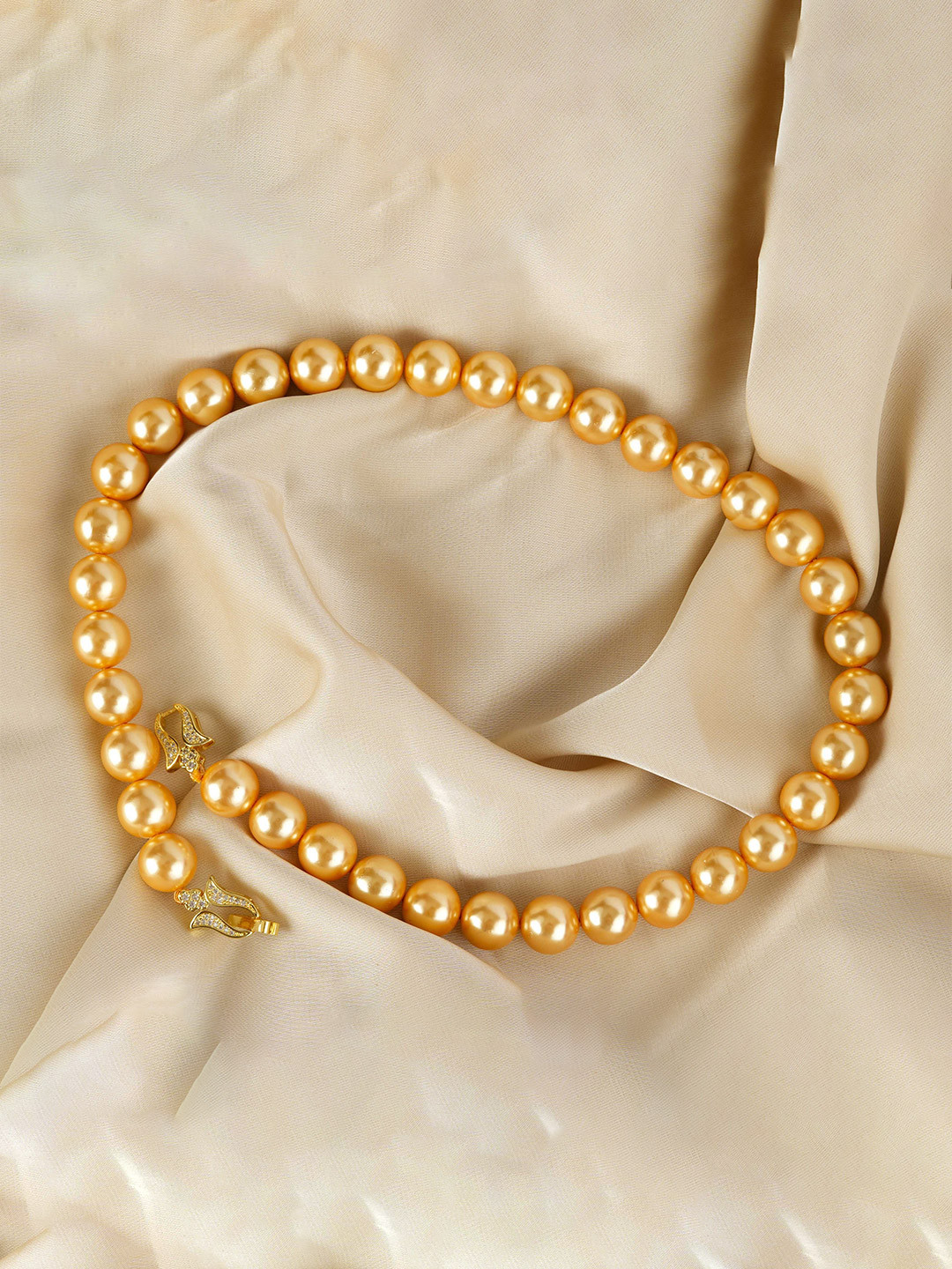 TOTAPARI Sunset Gold-Plated Pearls Studded Necklace