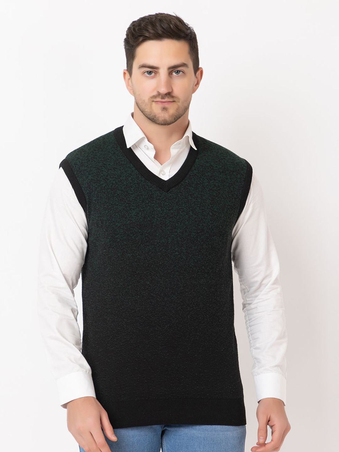 BeriBlu Men Sweater V-Neck Sleeveless Vest