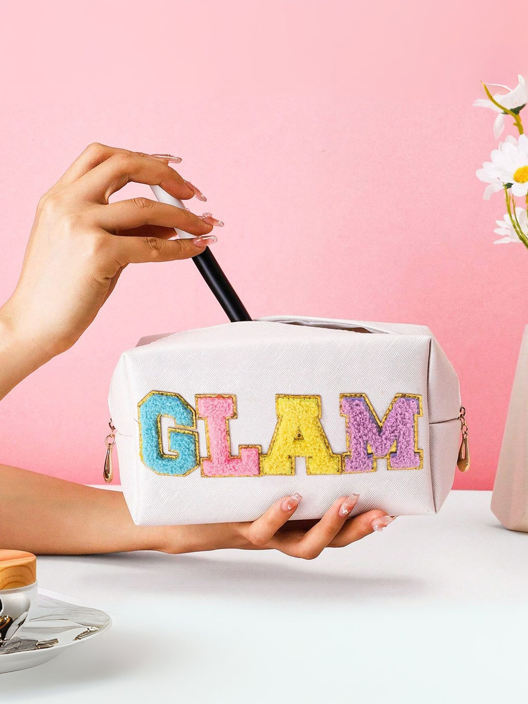 Tinker Squad Teens Girls White Colored Cosmetic Pouch Organizer