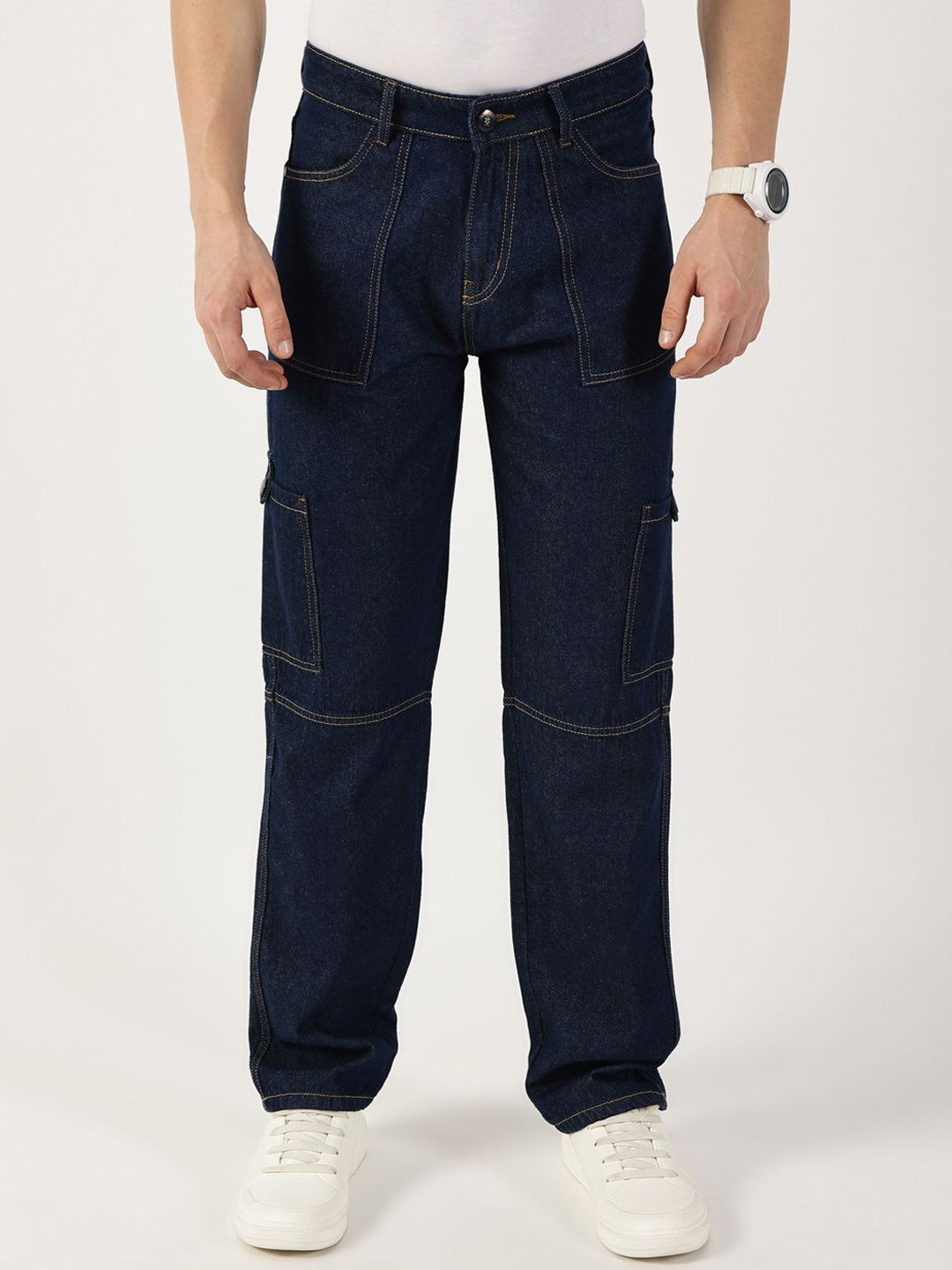 Thomas Scott Men Loose Fit Relaxed Fit Mid-Rise Cotton Jeans