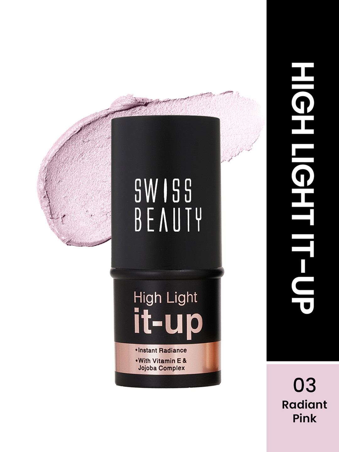 SWISS BEAUTY High Light It-Up Creamy & Blendable Highlighter 8g - Radiant Pink 3