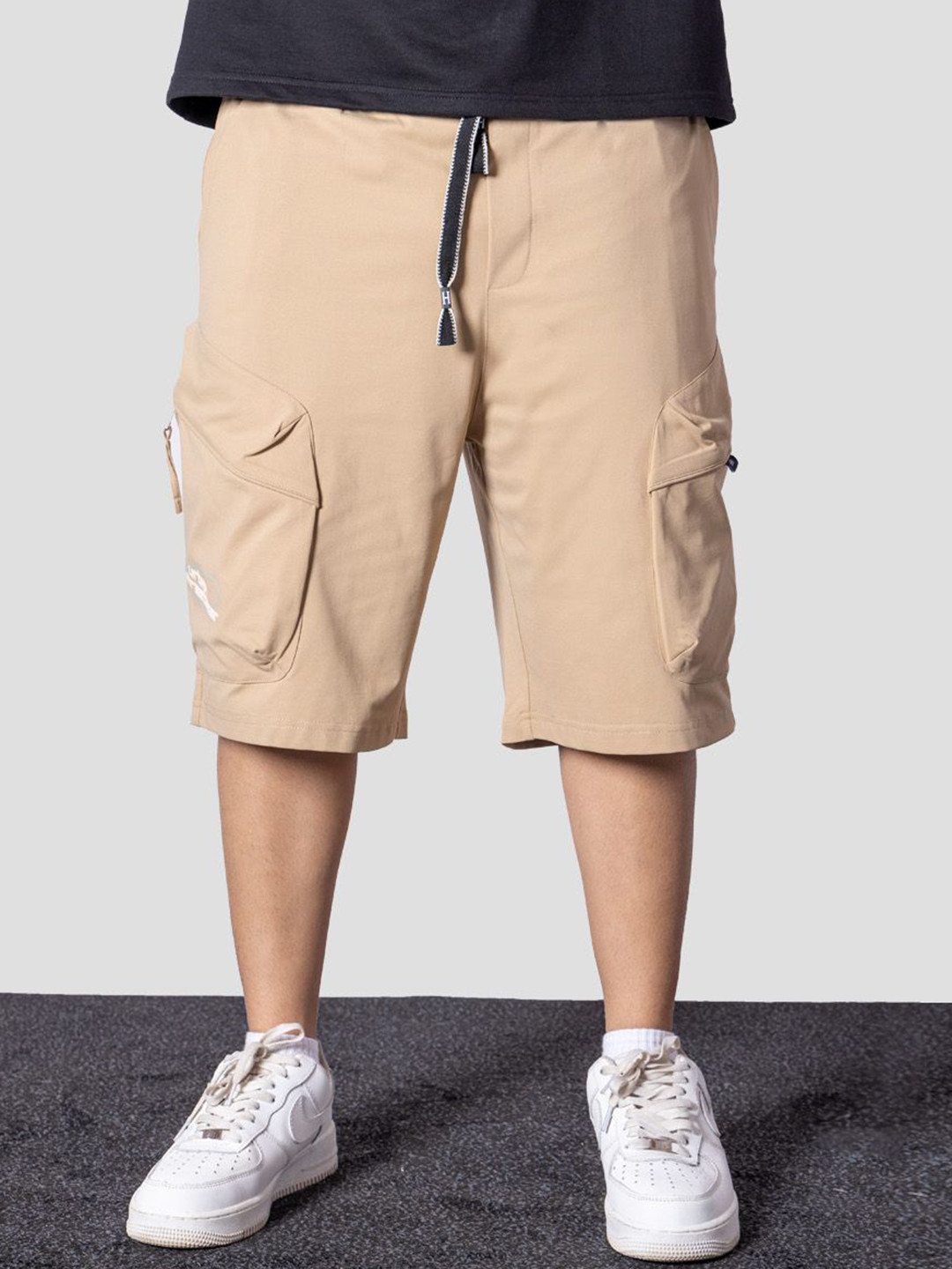 Hop Head Khaki Utility Cargo Oversized Shorts