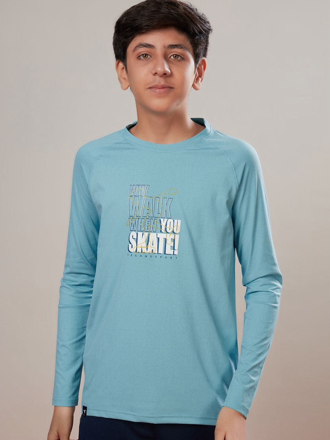 Technosport Boys aw'24 UPF50 Typography Printed Sports T-shirt