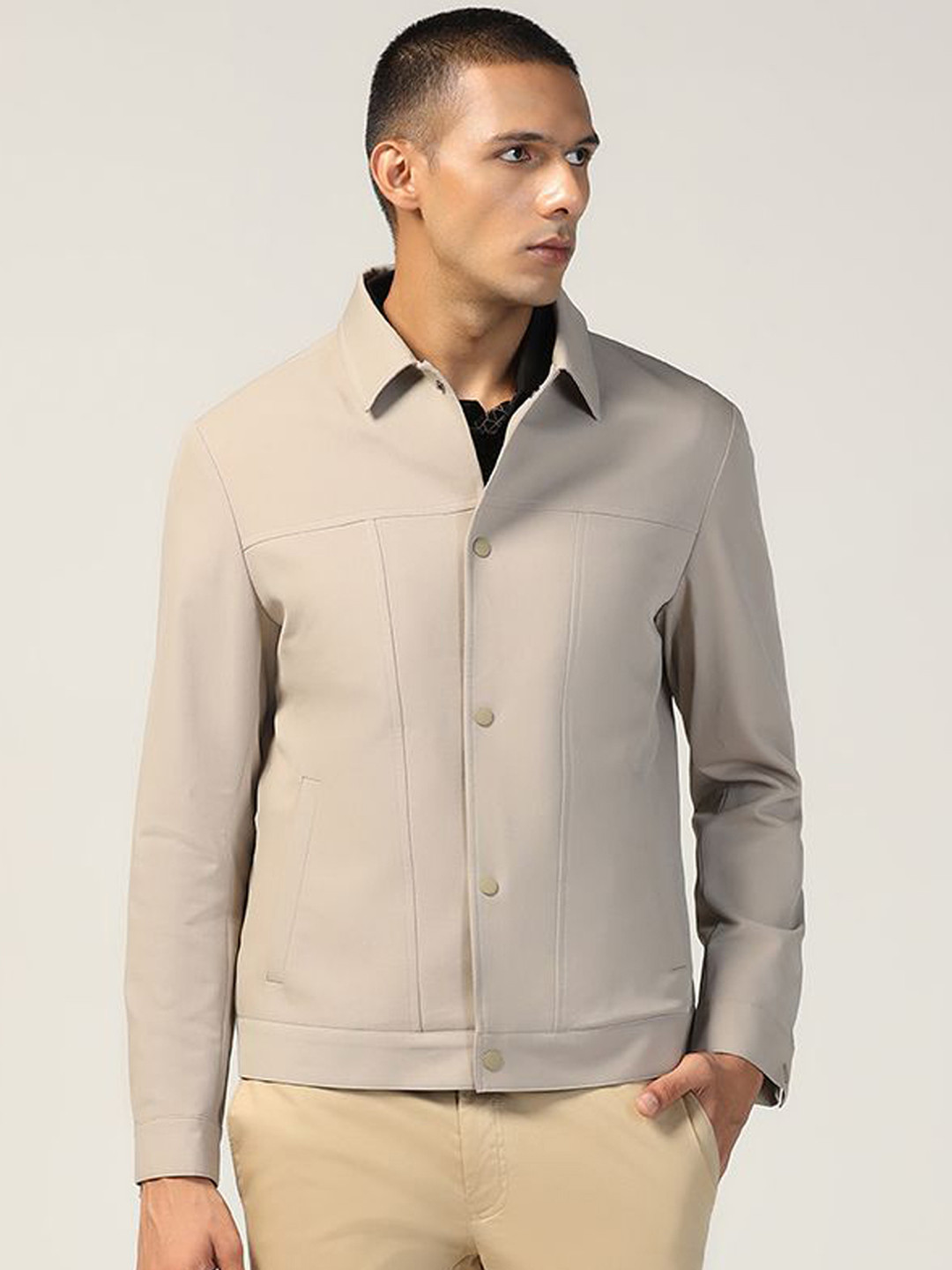 Blackberrys Men Polyester Biker Jacket