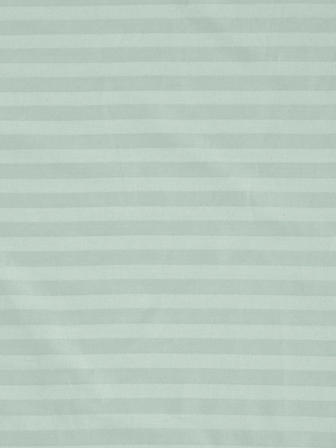 MARK HOME Sea Green Striped 210 TC Pure Cotton King Bedsheet Set 2.74 m x 2.23 m