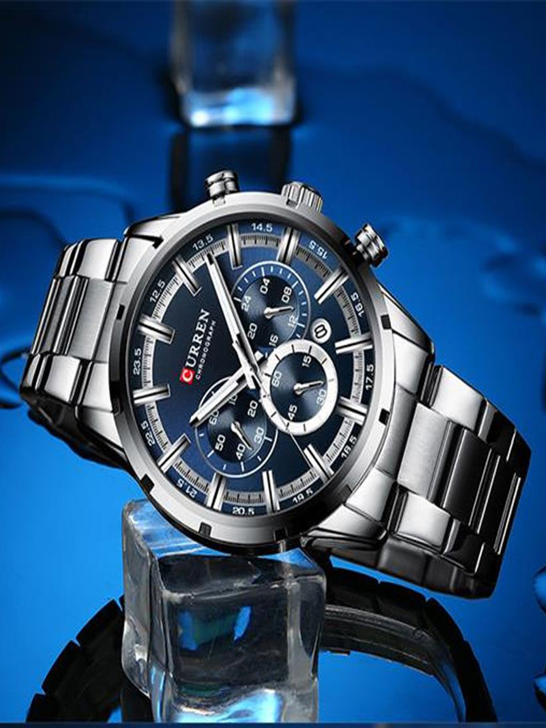 Curren Men Brass Dial & Stainless Steel Wrap Around Straps Analogue Watch 8355_PNP