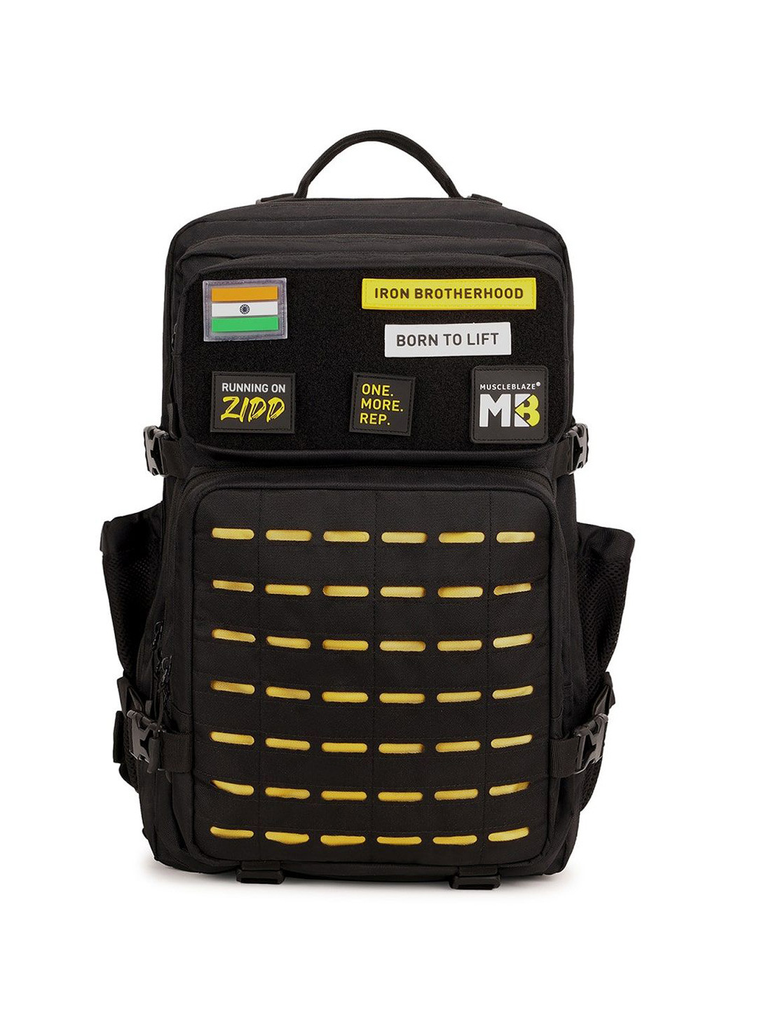 MuscleBlaze Unisex Brand Logo Backpack with Compression Straps