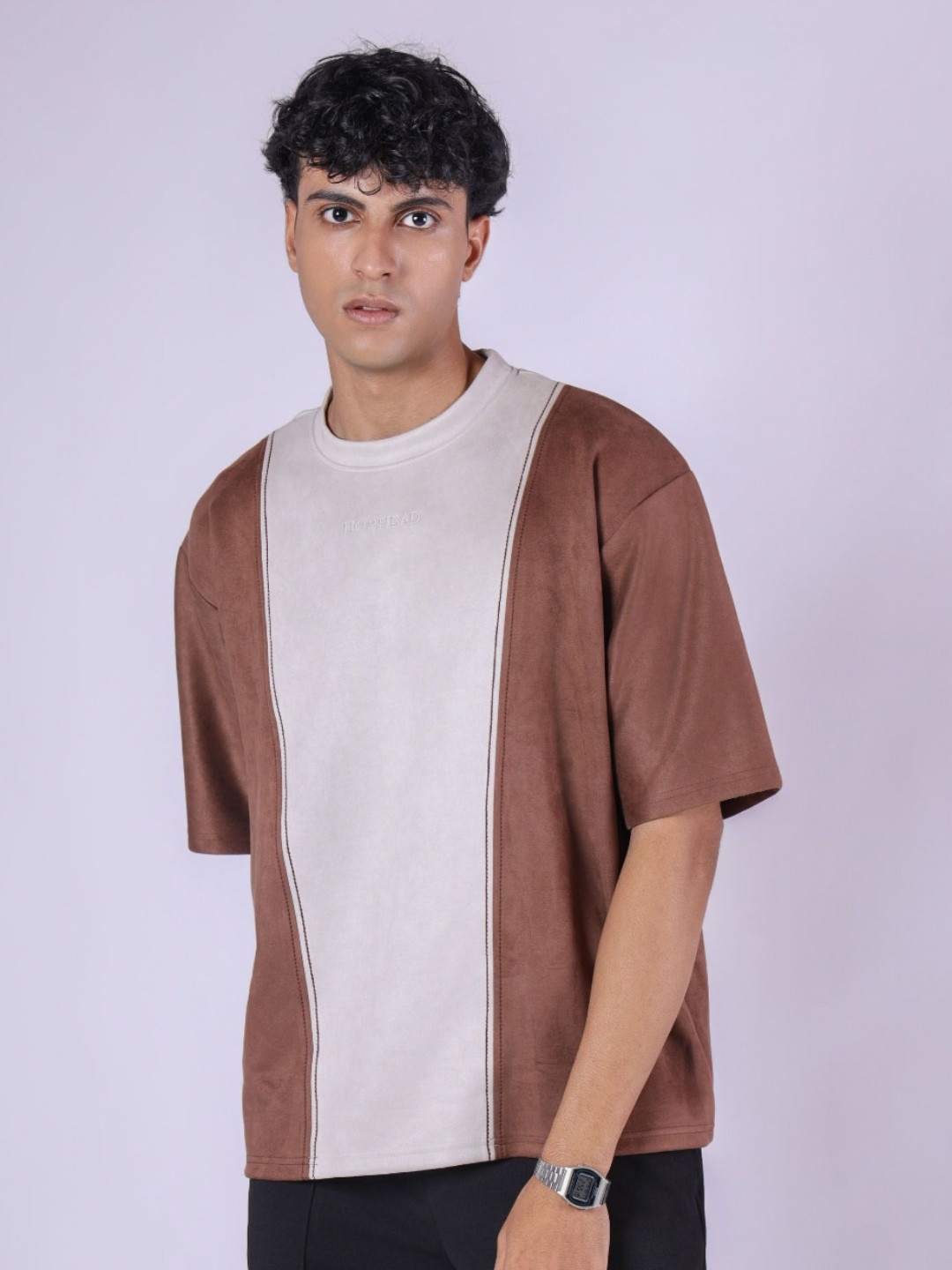 HOP HEAD Dual Tone Suede T-Shirt