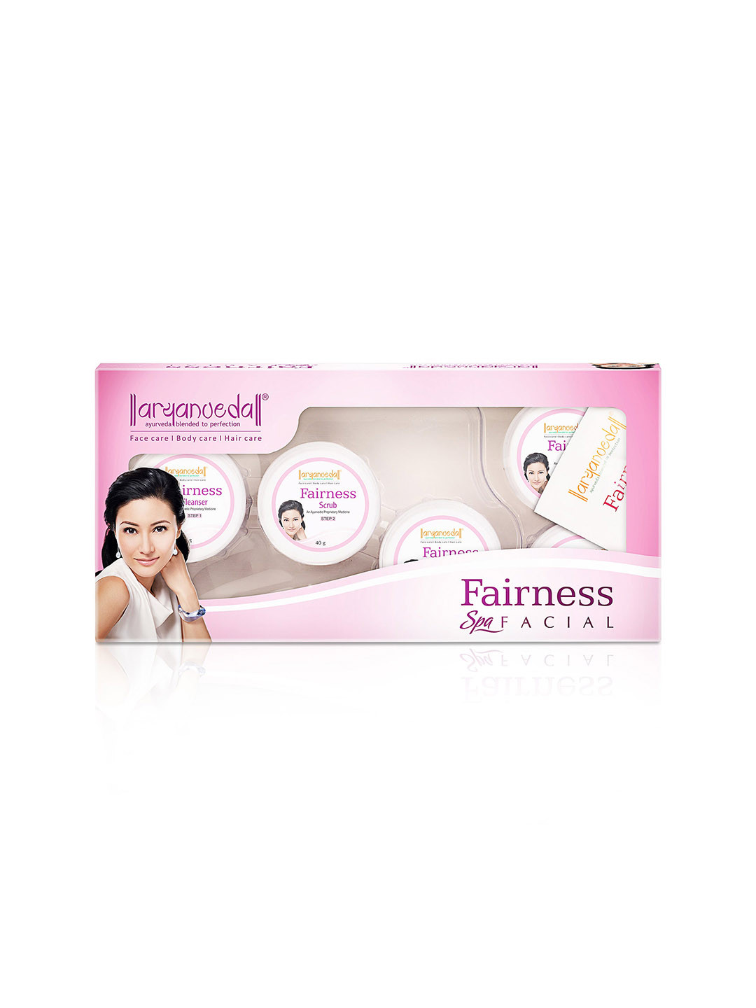 Aryanveda Set of 5 Fairness Spa Facial Kit With Turmeric & Rose - 210g