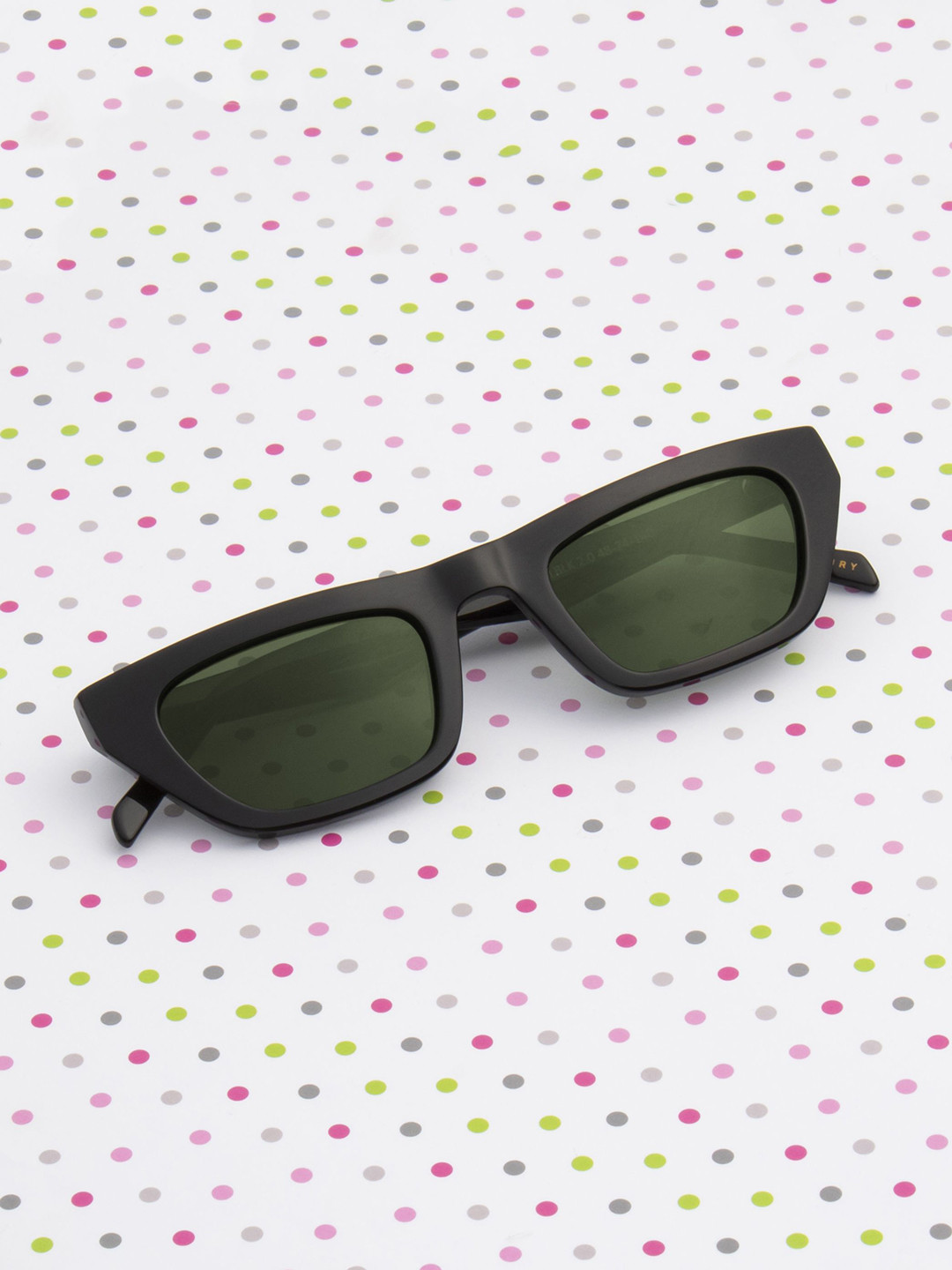 Ted Smith Women Black-Green Cateye Aesthetic Luxury Acetate Sunglasses with Polarised Lens