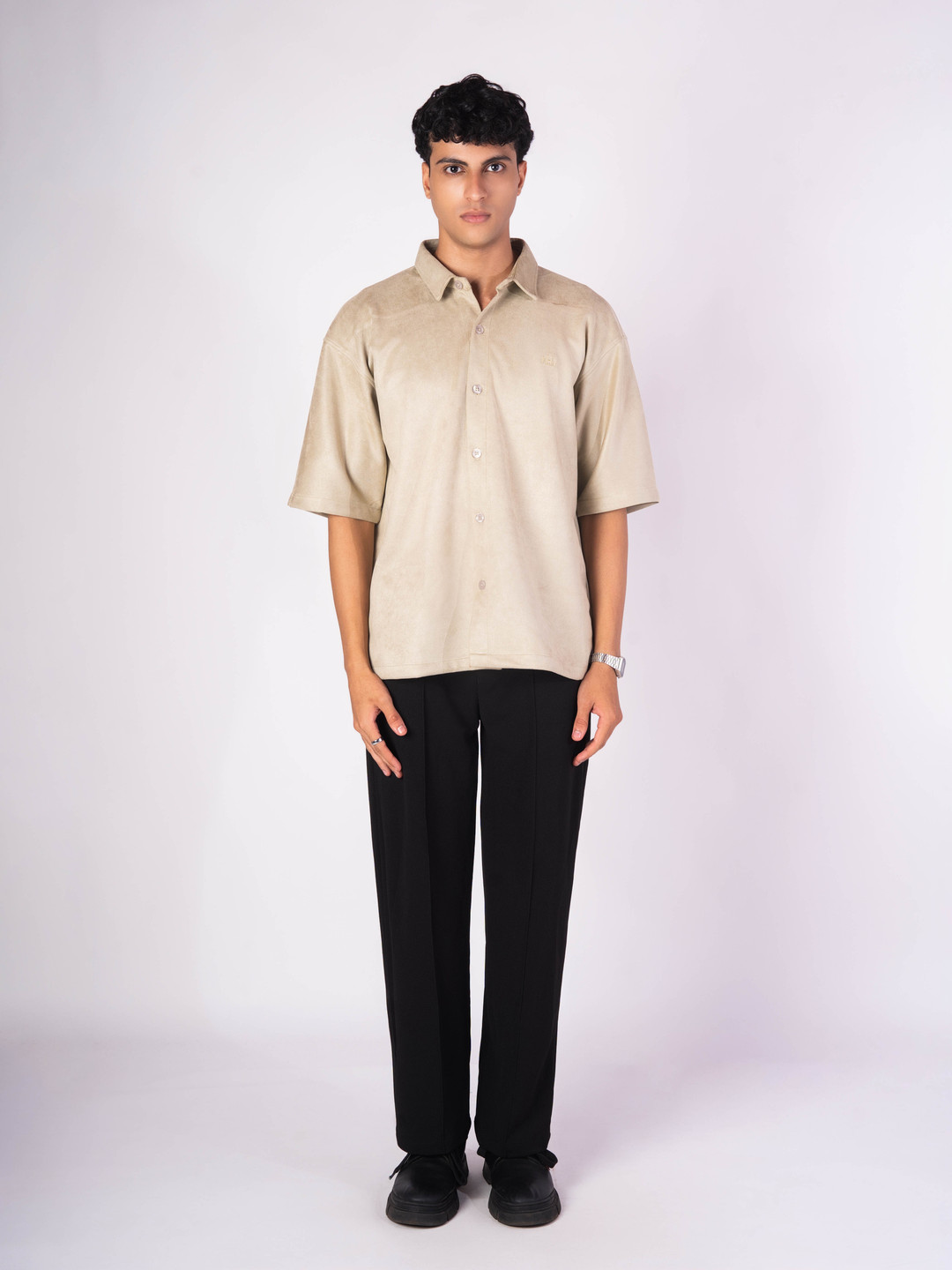 Hop Head Moss Green Classic Suede Shirt