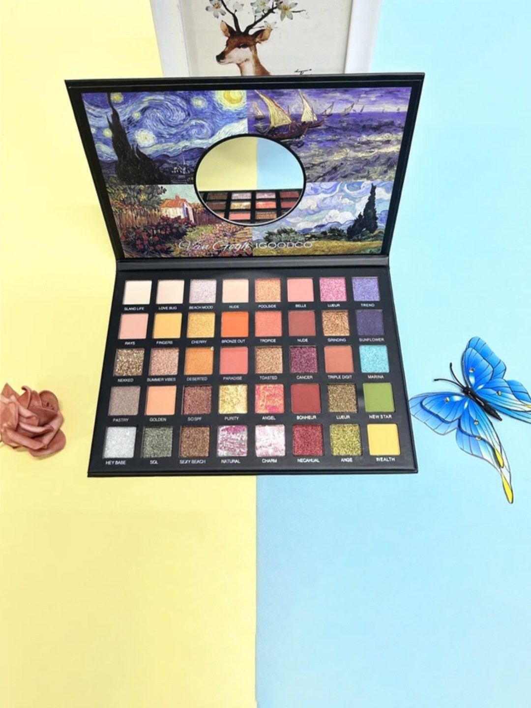 RANORE 40 Colors Van Gogh Eyeshadow Palette - 100 g