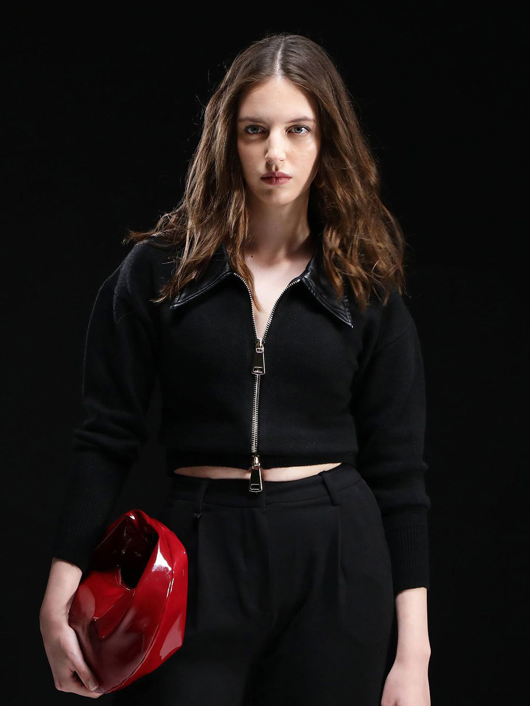 RAREISM Women SERPEN Spread Collar Solid Casual Tailored Jacket