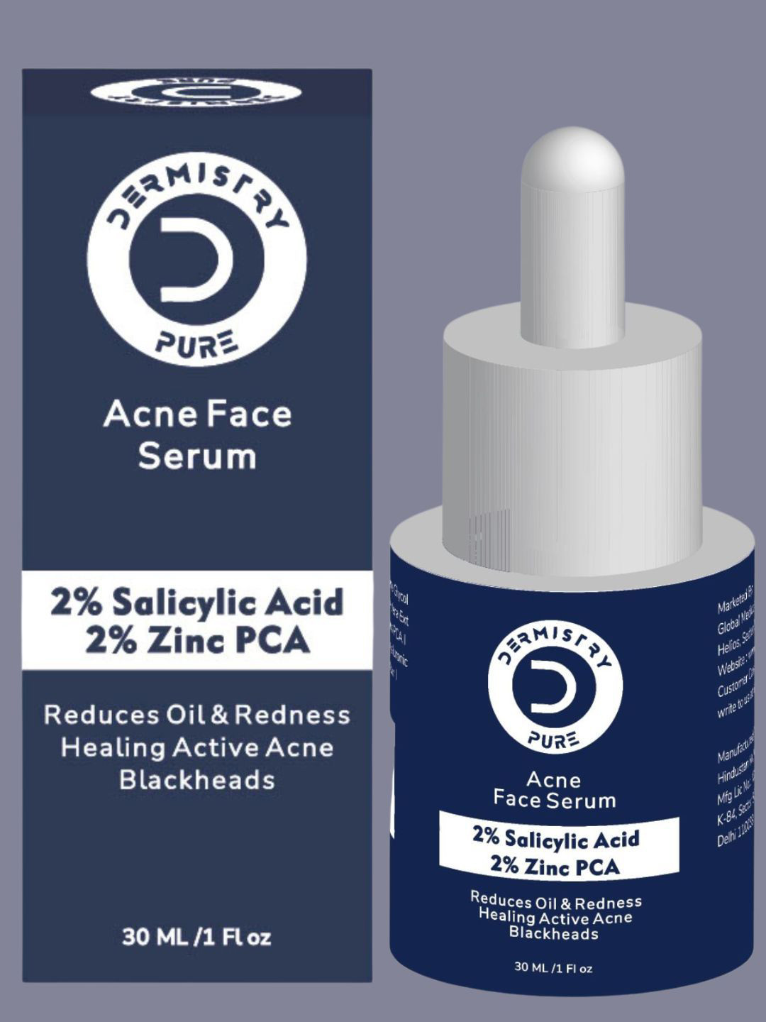 DERMISTRY Pure 2% Salicylic Acid 2% Zinc Serum - 30 ml