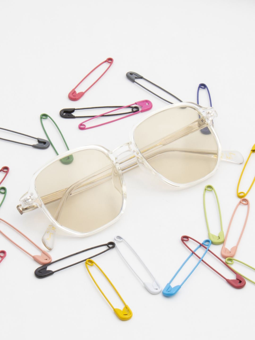 Ted Smith Unisex Brystal-Brown Aesthetic Square Sunglasses with Polarised Lens