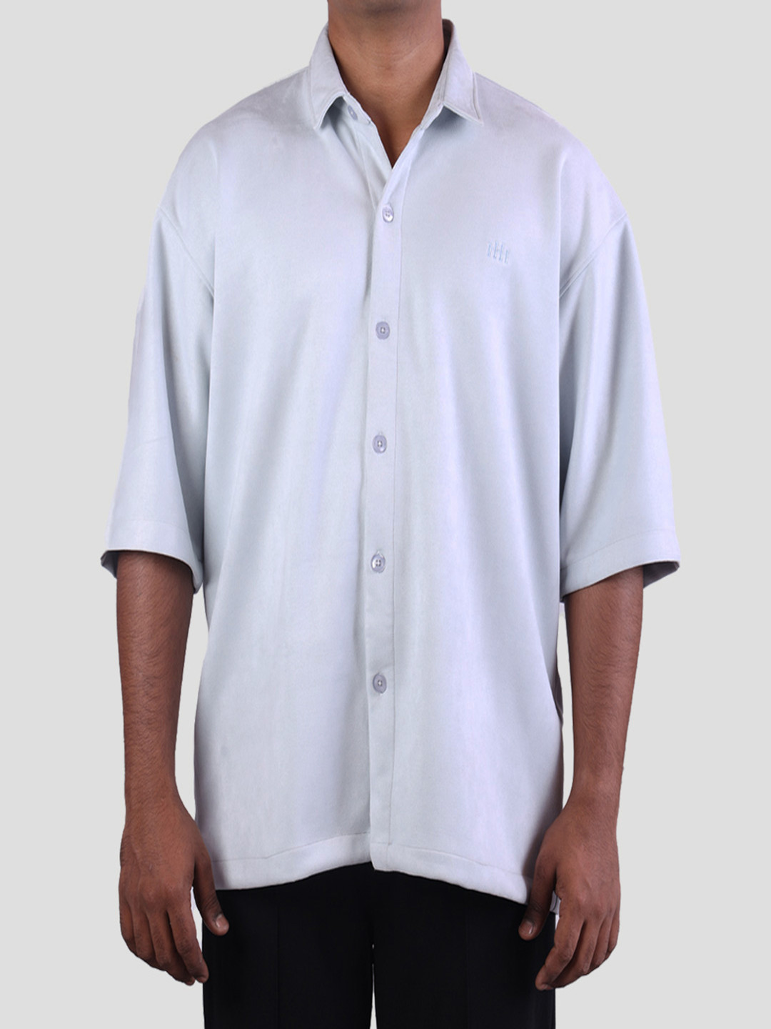 Hop Head Powder Blue Classic Suede Shirt