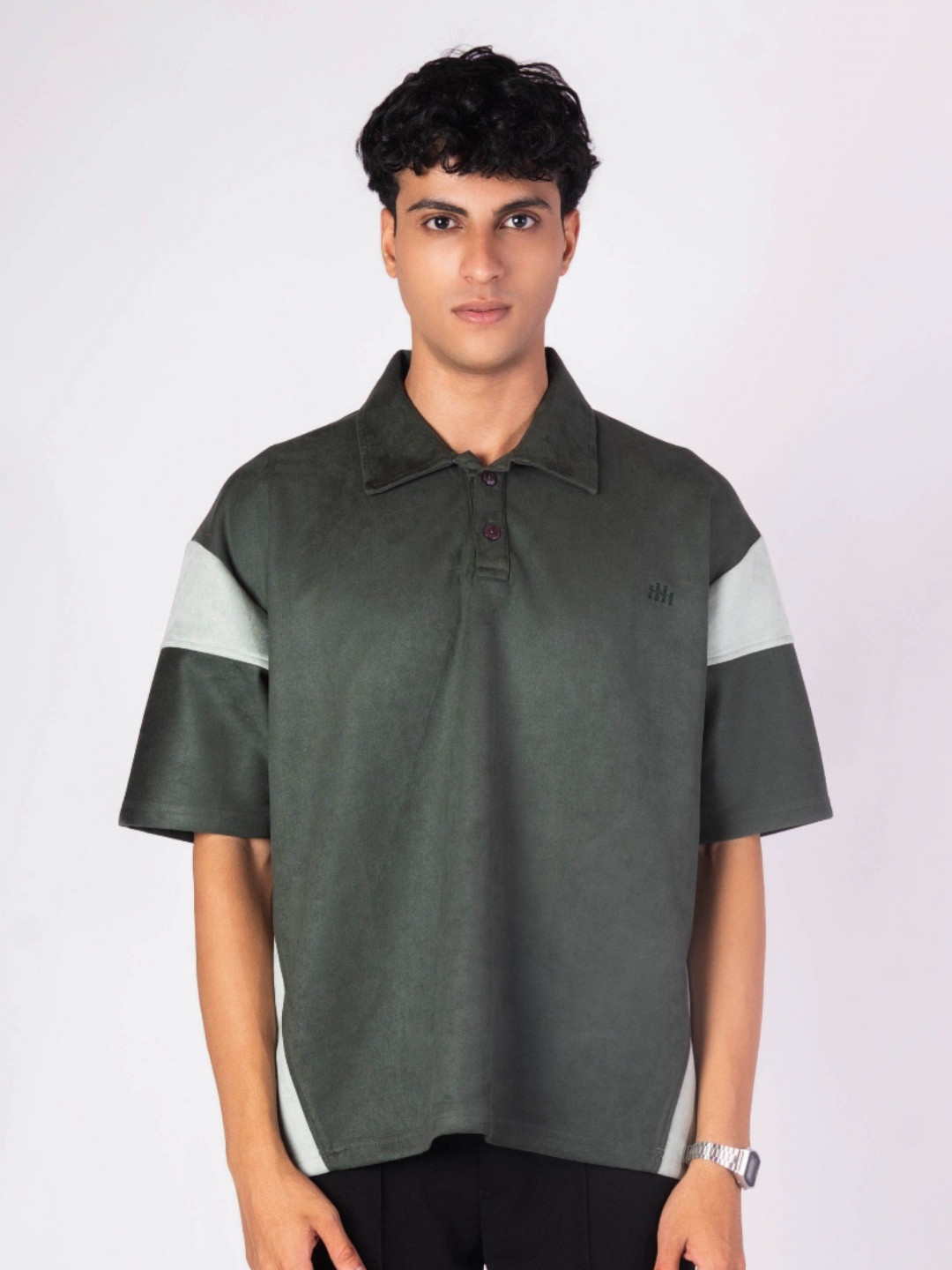 Hop Head Vineyard Green Dual Tone Suede Polo