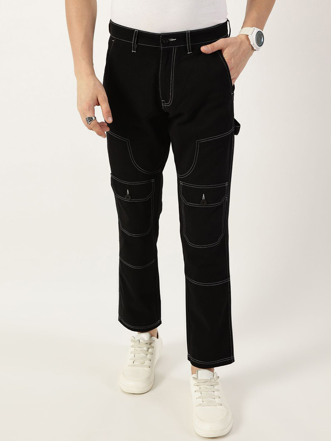 Thomas Scott Men Easy Wash Pure Cotton Trousers