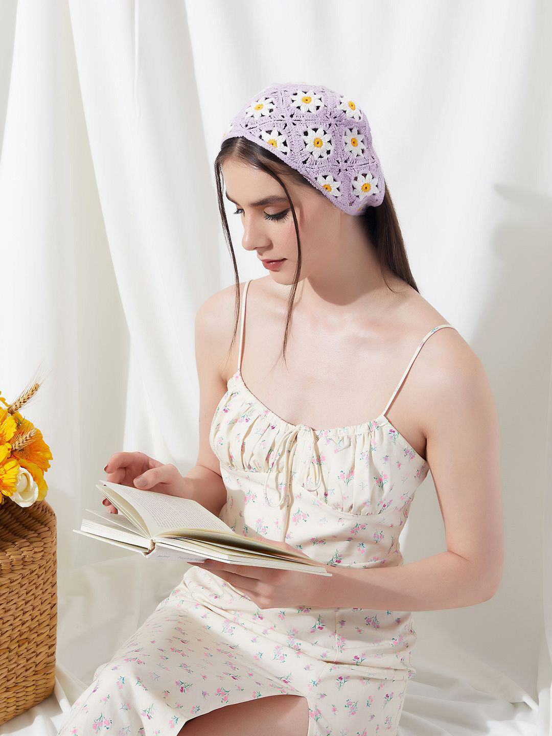 HAUTE SAUCE  Women Nonna Crochet Head Scarf