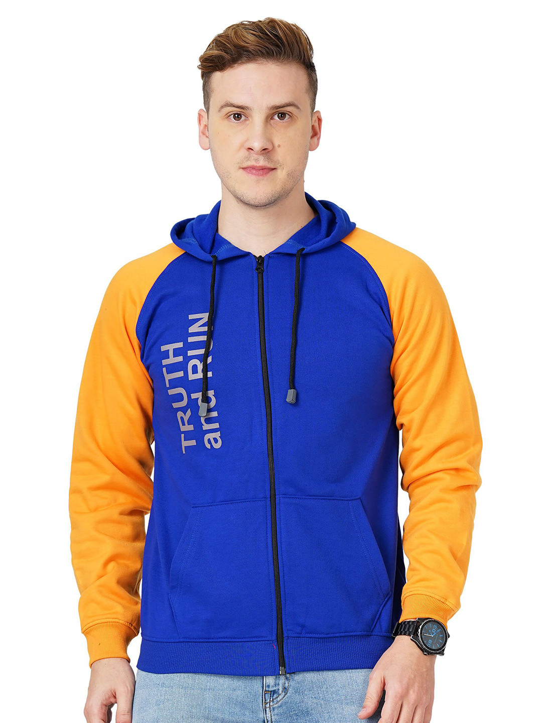 Chanda Khuba Men Printed Hooded Sweatshirt