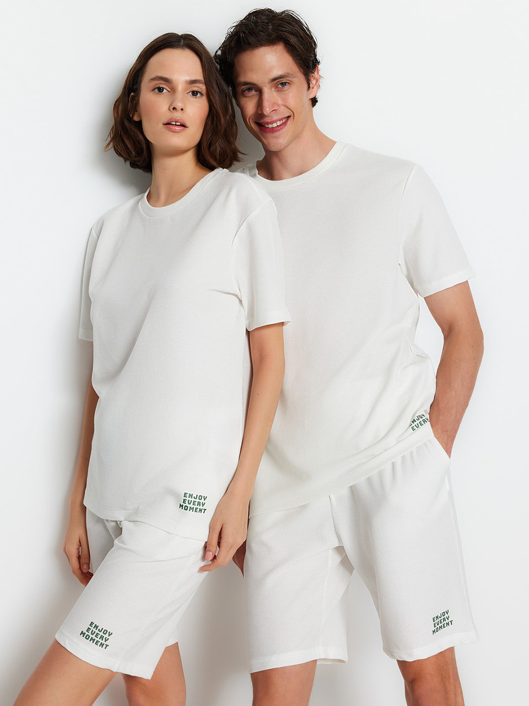 Trendyol Men Solid T-shirt And Shorts Night suit