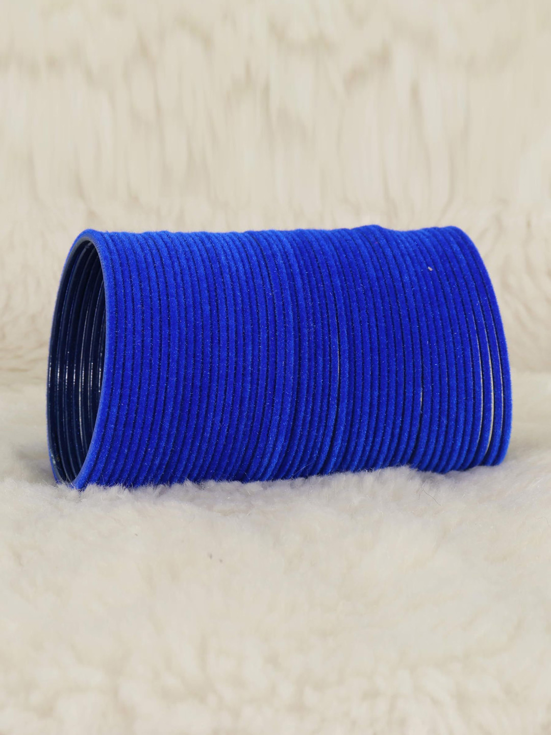 ZULKA Set of 48 Velvet Metal Bangles