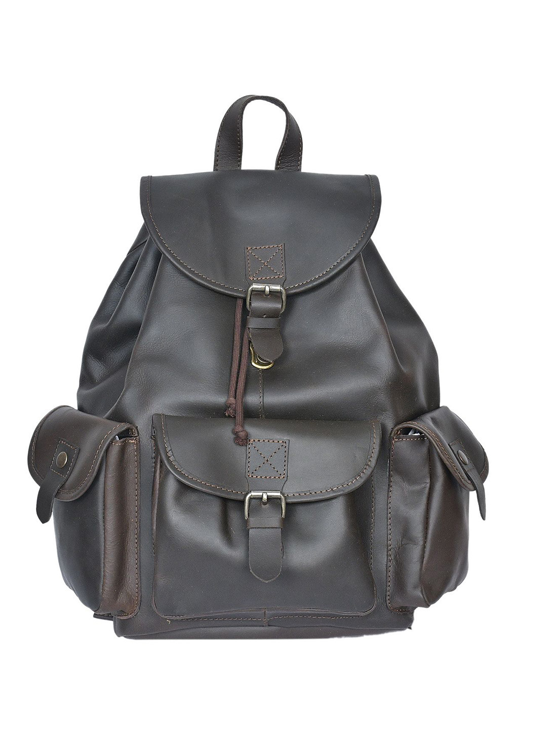 Celtic Unisex Brown Textured YokeStyle Backpack