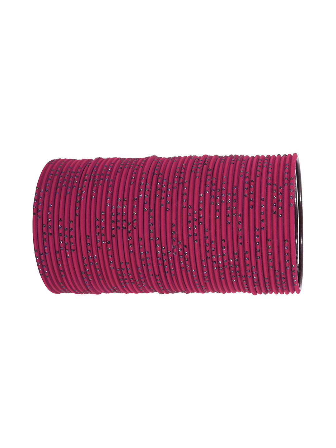 ZULKA Set Of 48 Solid Polka Dots Cutting Design Bangles