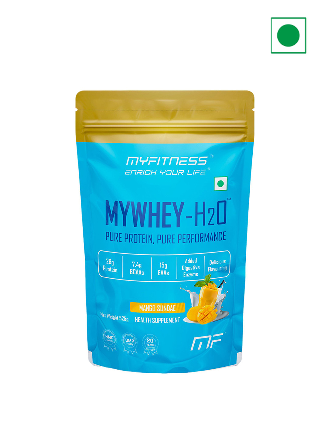 Mywhey H2O Whey Protein Powder Mango Sundae 525g - 15 Servings