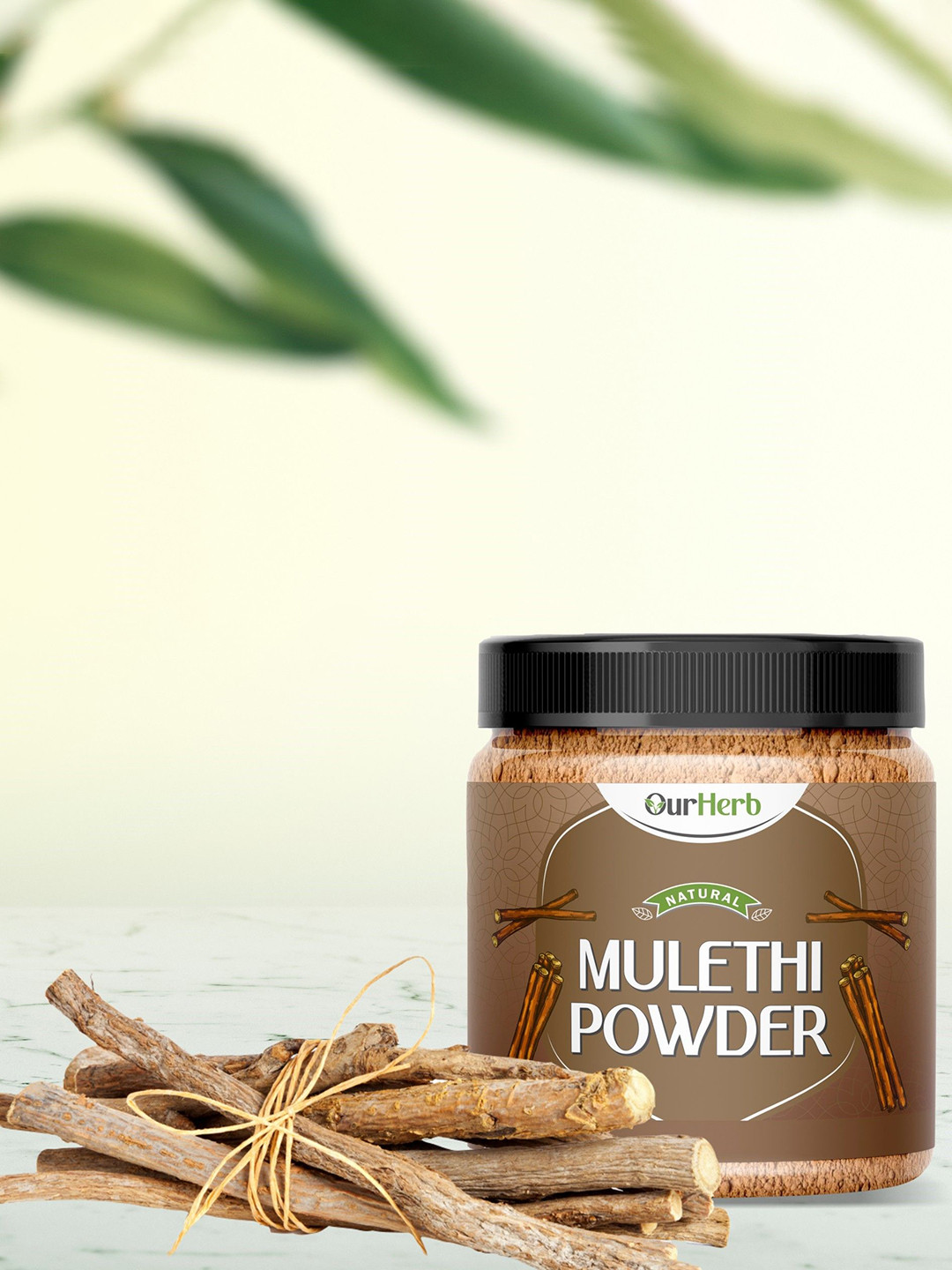 OurHerb Mulethi Powder For Skin Care With Wooden Spoon - 200 g