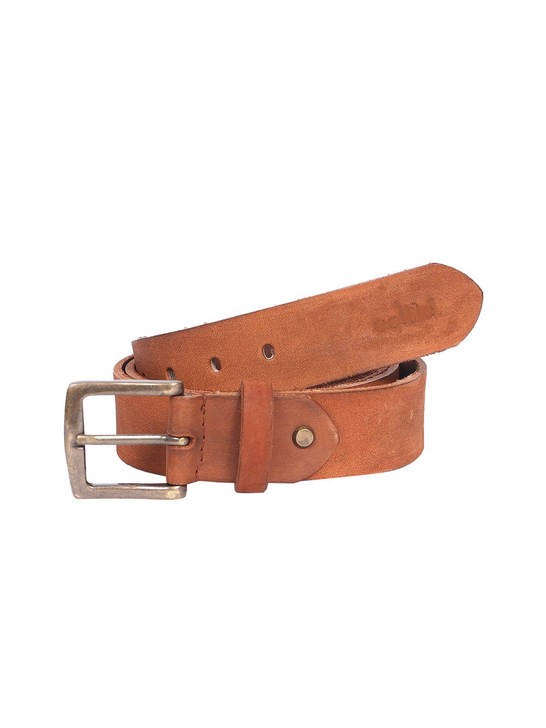 Celtic Unisex Tan Solid Leather Formal Belt TieUp Closure
