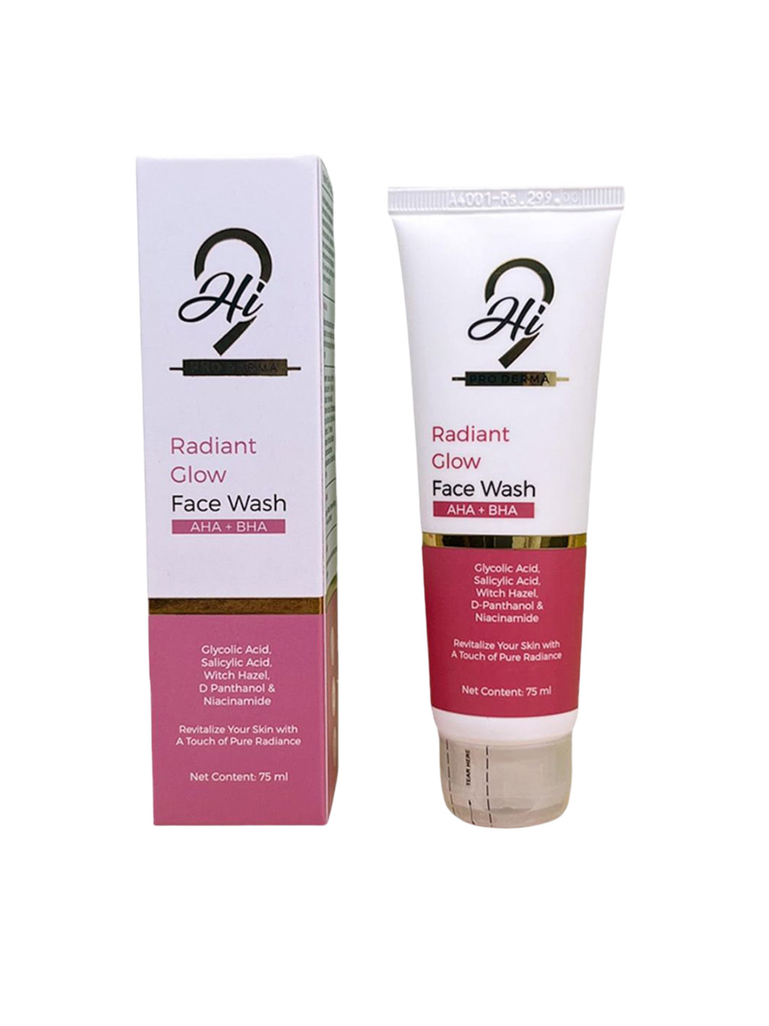 Hi9 Radiant Glow Face Wash with AHA + BHA & Glycolic Acid - 75 ml