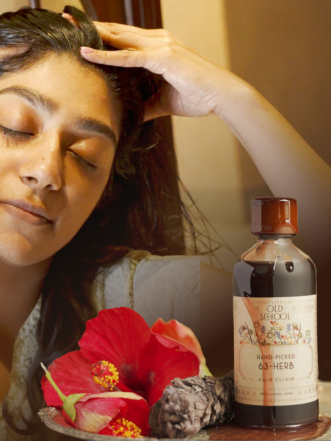 Old School Rituals Hand-Picked 63 - Herb Hair Oil Strengthens Roots - 100 ml