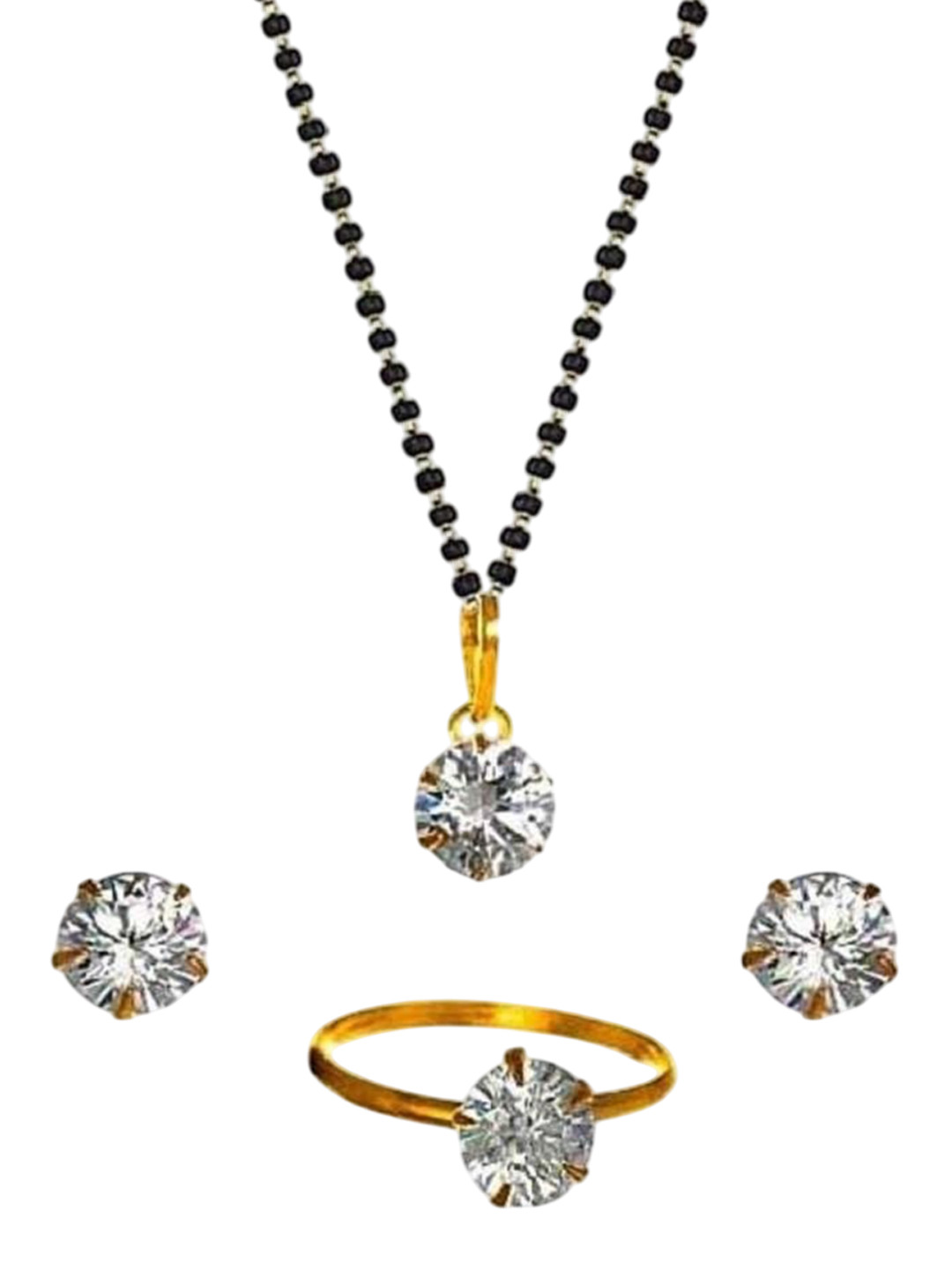 SUNHARI Gold-Plated Mangalsutra Jewellery Set