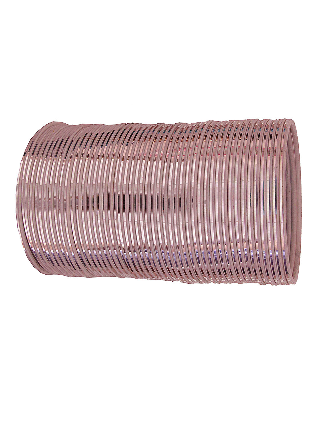 ZULKA Pack Of 48 Simple Plain Glossy Finish Metal Bangles