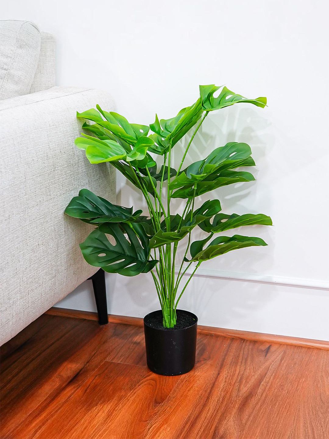 Nostrae by Ekhasa Green Monstera Deliciosa Artificial Plant With Pot