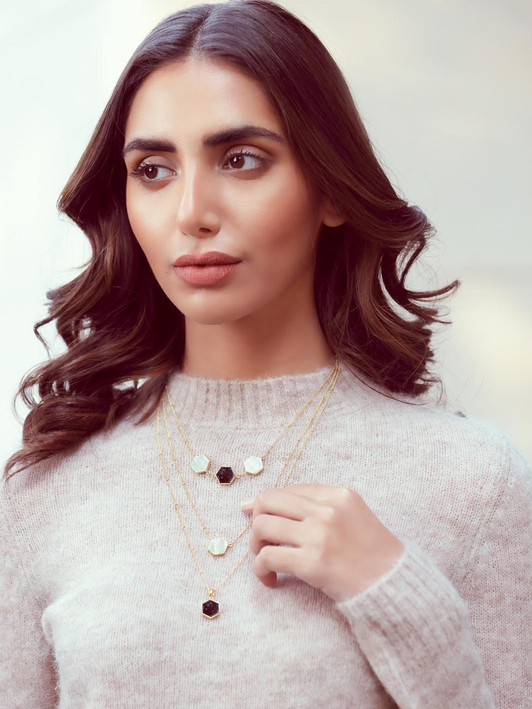 Varnika Arora Gold-Plated Layered Necklace