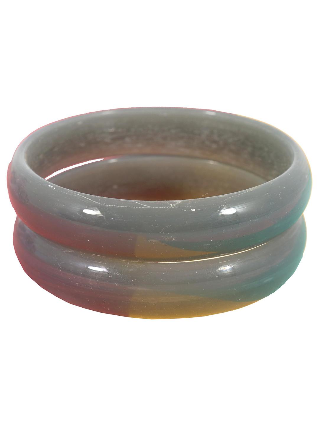ZULKA Set Of 2 Kada Glass Bangles