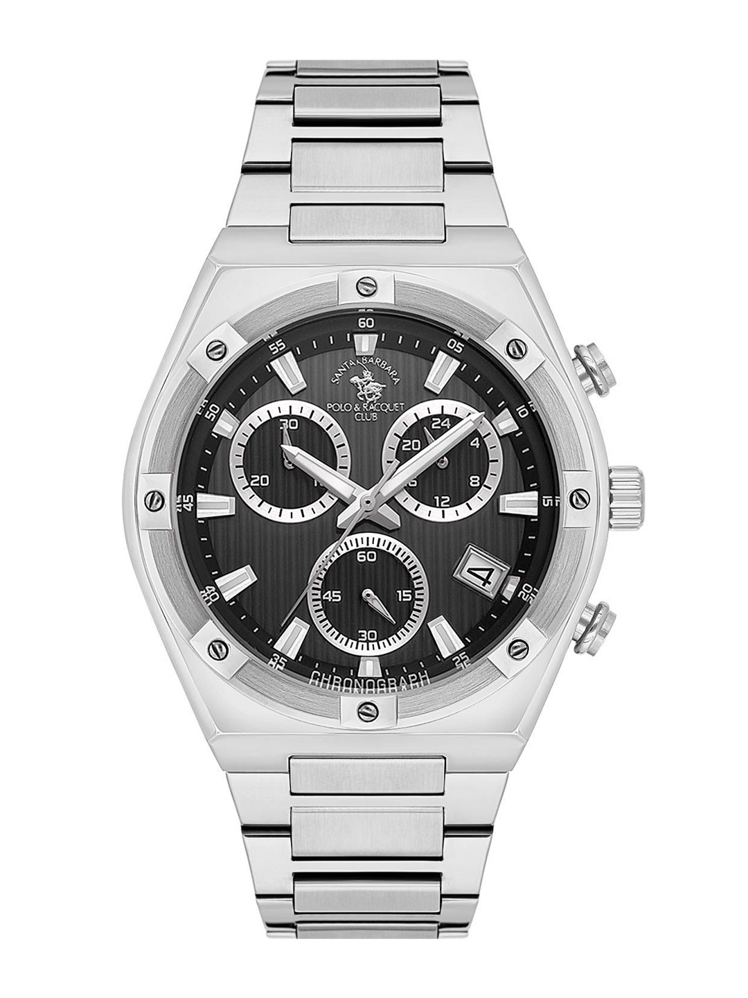 SANTA BARBARA POLO & RACQUET CLUB Men Bracelet Style Straps Reset Time Watch SB.1.10583-1