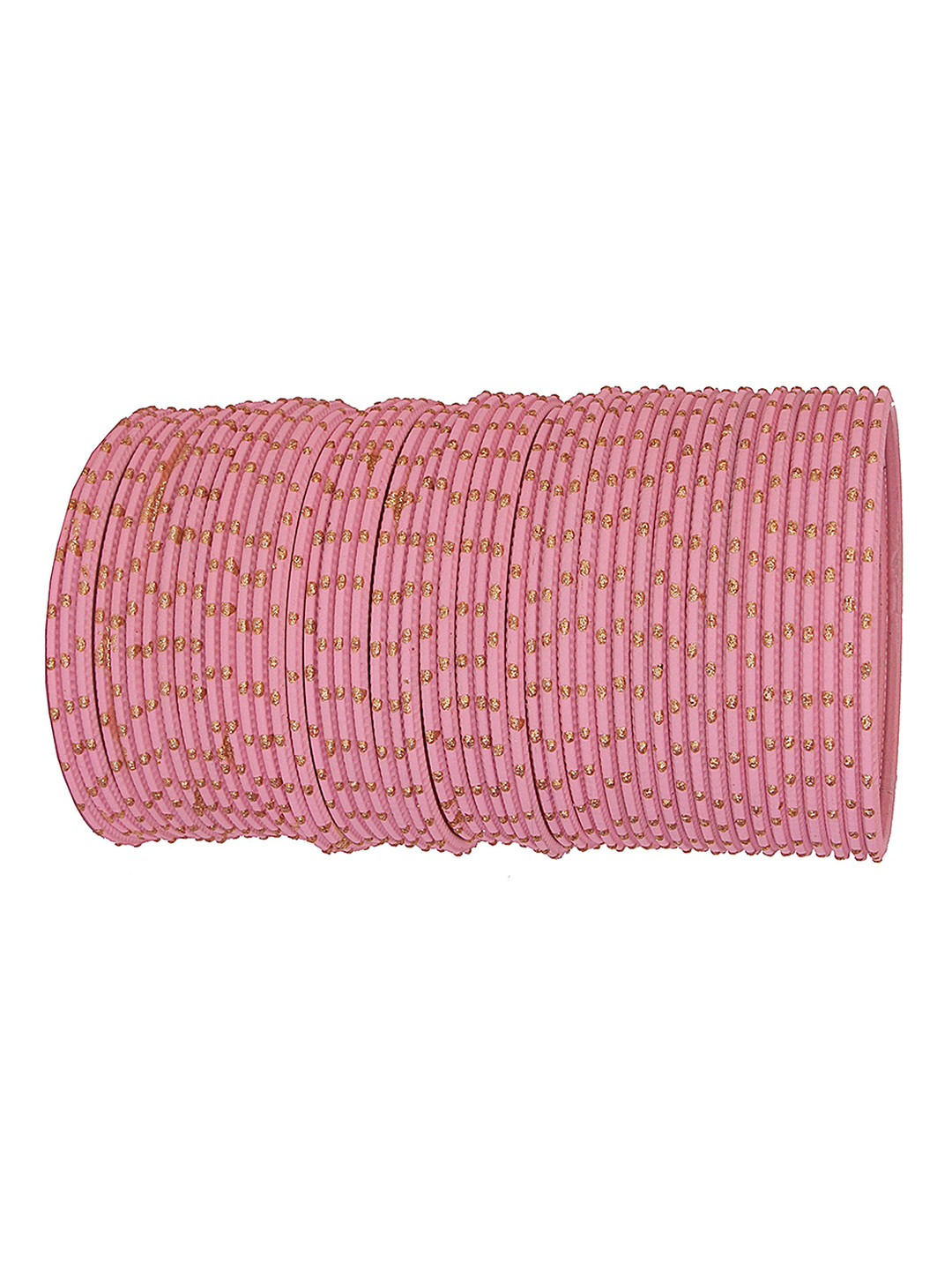 ZULKA Set of 48 Traditional Metal with Polka Dots Bangles