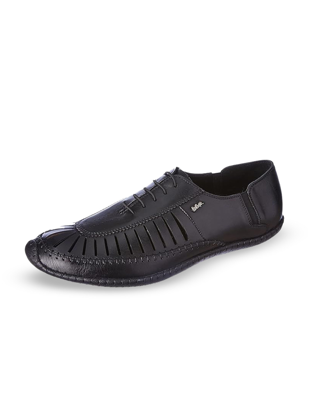 Lee Cooper Men Woven Design Leather Driving Shoes